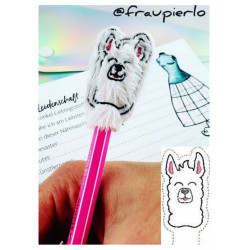 Stickdatei - ITH Stifteaufsatz Lama